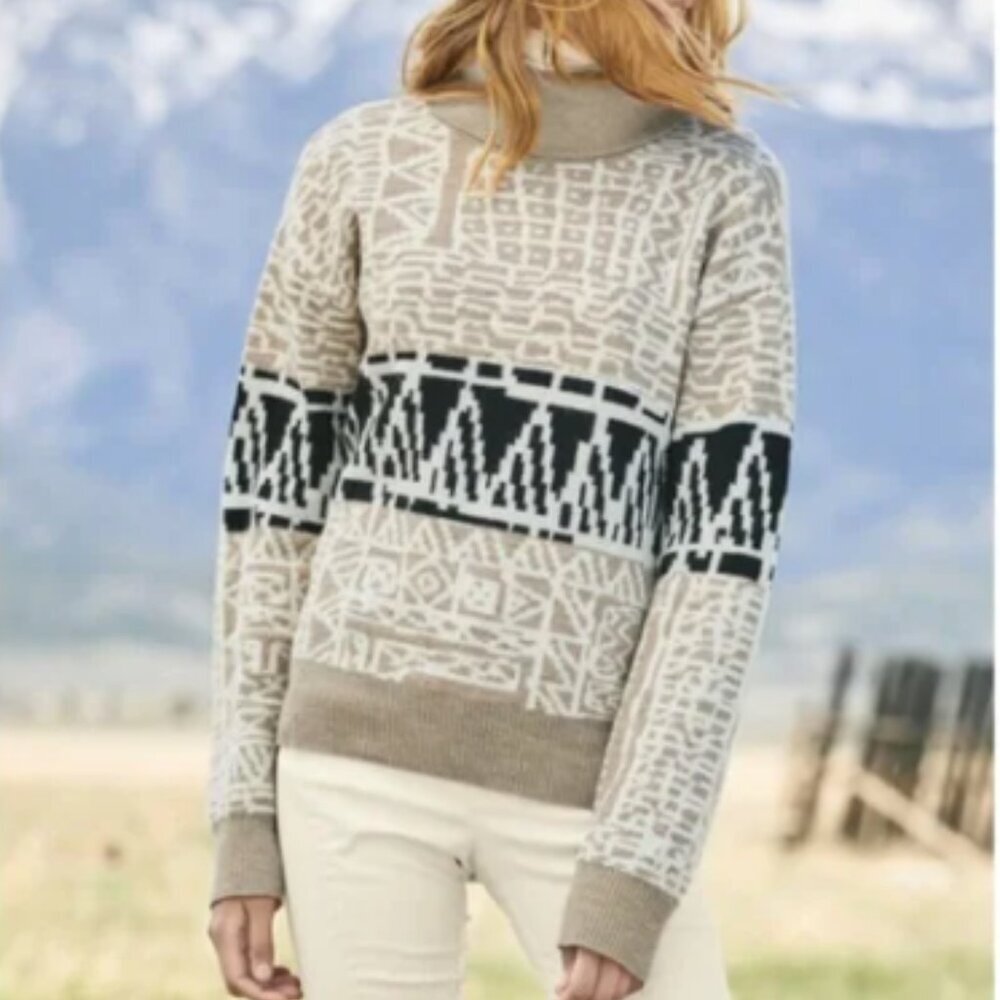 Peruvian Connection Bamali Baby Alpaca Turtleneck Pullover Sweater M #284N